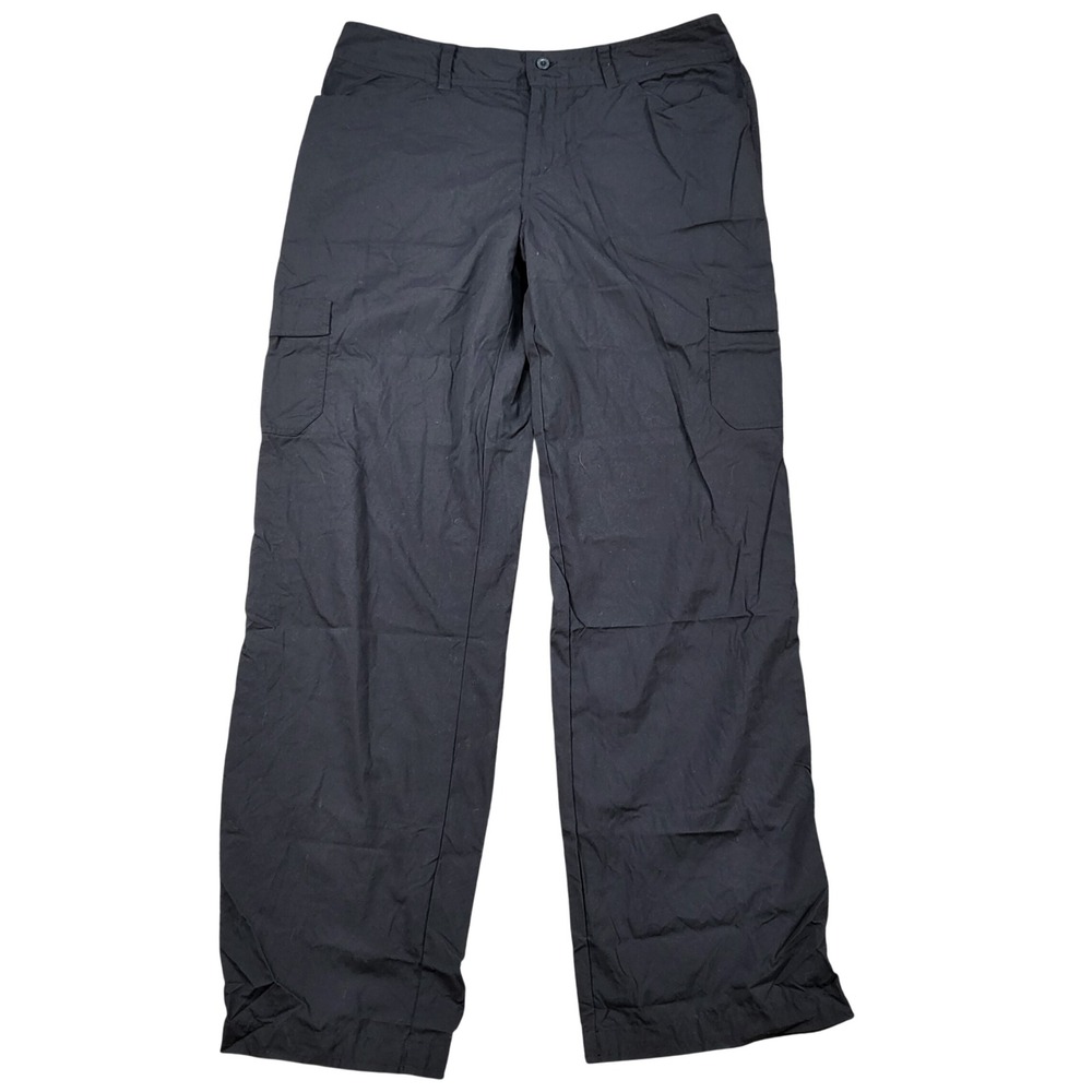 Patagonia Women Black Quandary Cargo Pants Roll Up Tactical Hiking 56886 Size 12